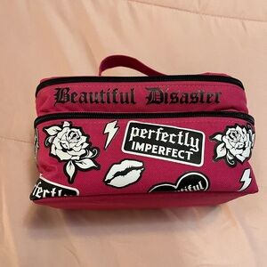 Beautiful Disaster Pink Cosmetic Bag
